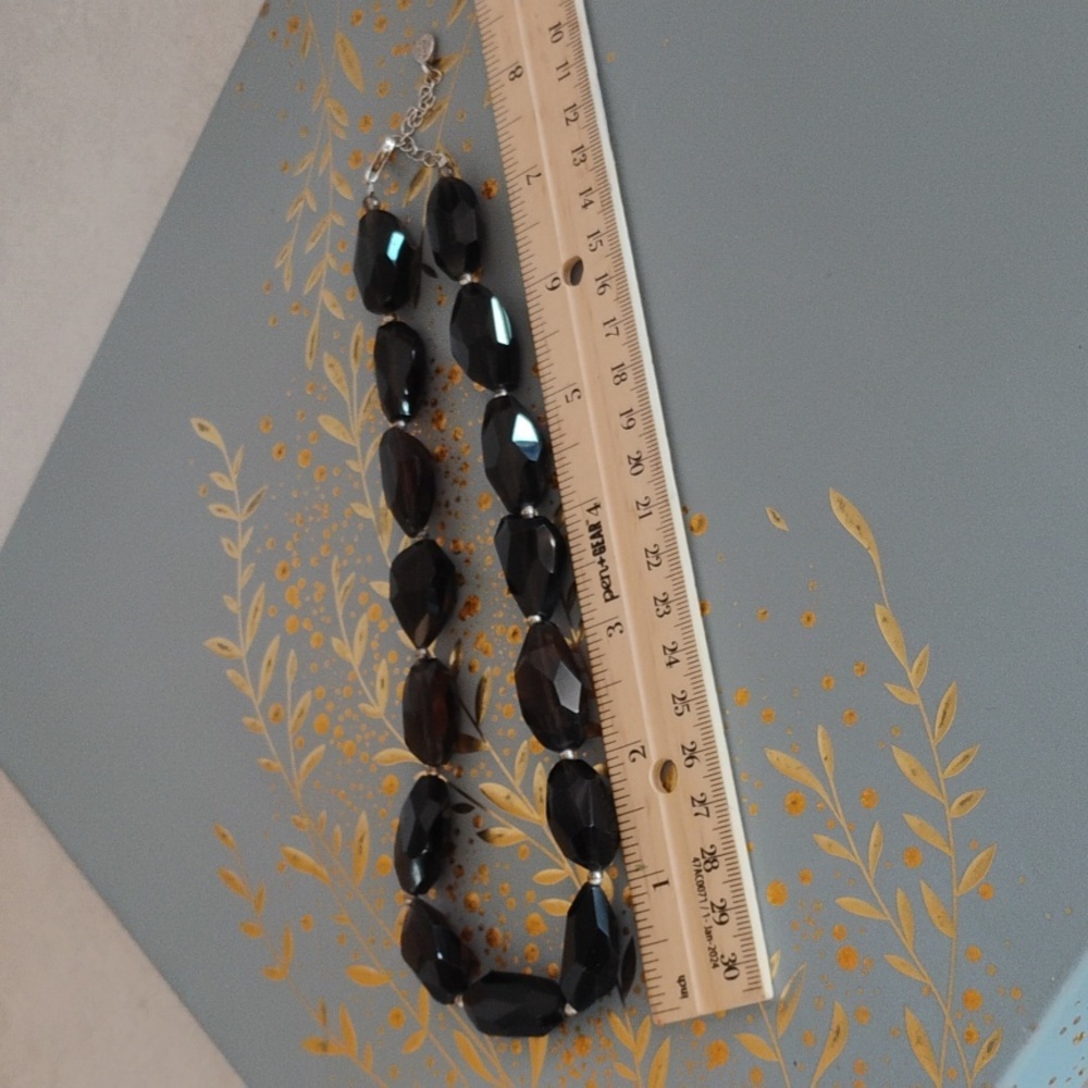 High Faceted Smoky Quartz Necklace - Picture 7 of 9